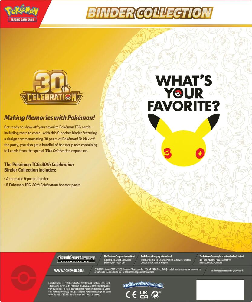 FOX -Pokemon: 30th Celebration Binder Collection