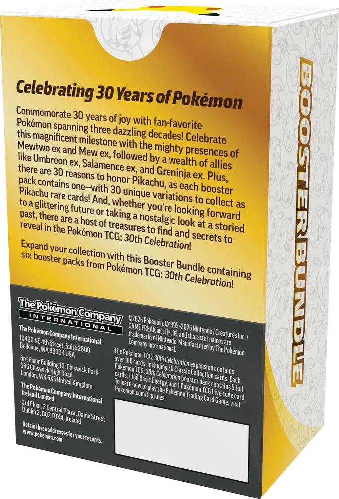 FOX -Pokemon: 30th Celebration Booster Bundle