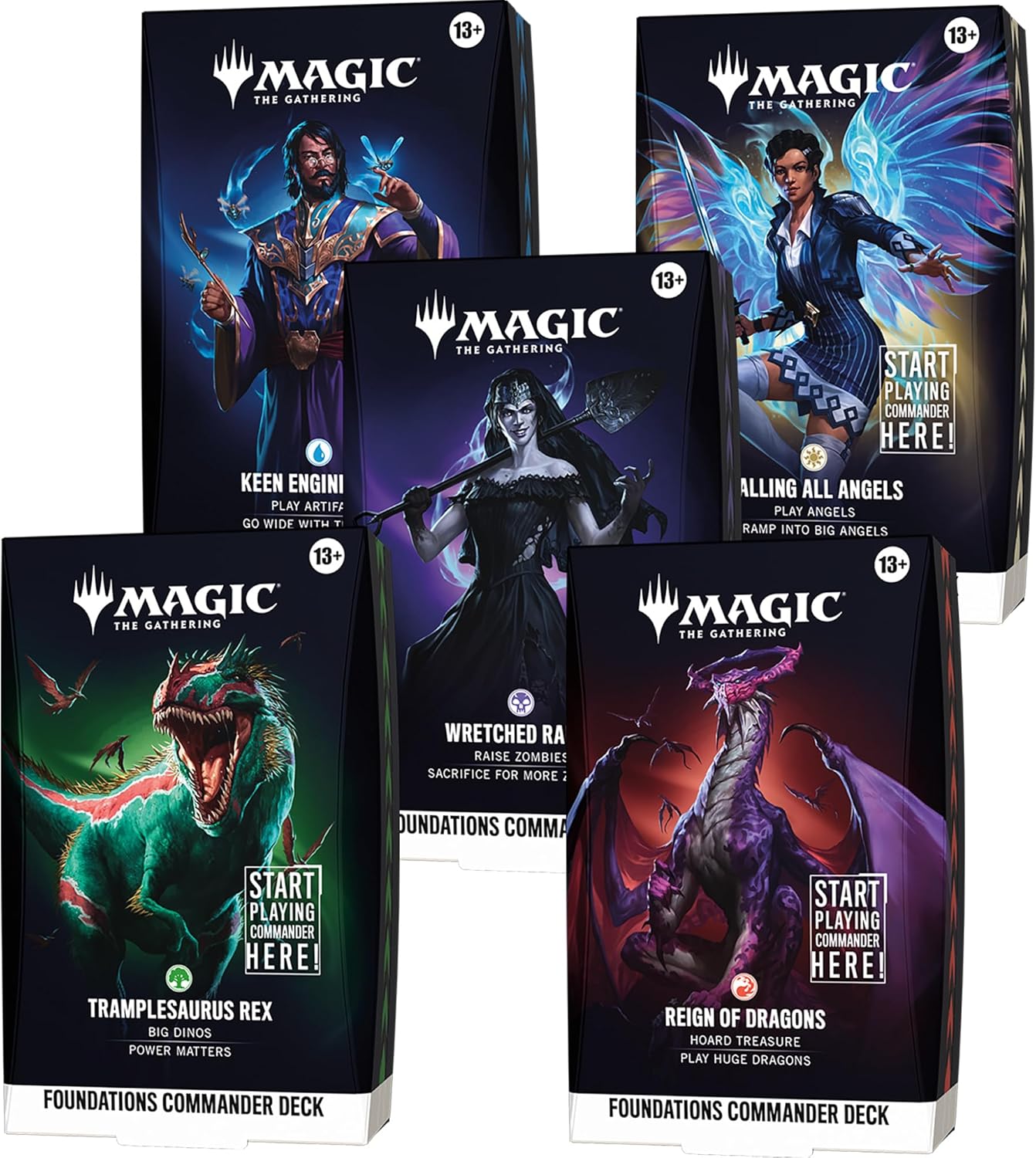 FOX -Magic: The Gathering - Foundations Commander Decks (Set of 5) (PRE-ORDER)